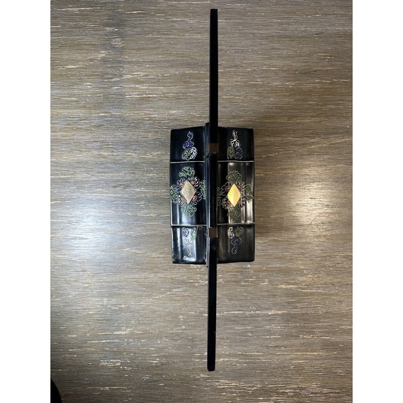 VTG Japanese Sake Decanter - Hand-Painted Moriage Porcelain - Palanquin Norimono - Picture 10 of 13